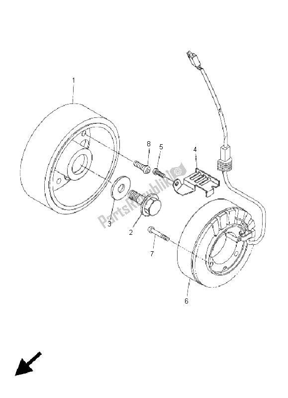 Alle onderdelen voor de Generator van de Yamaha FZ6 S 600 2005