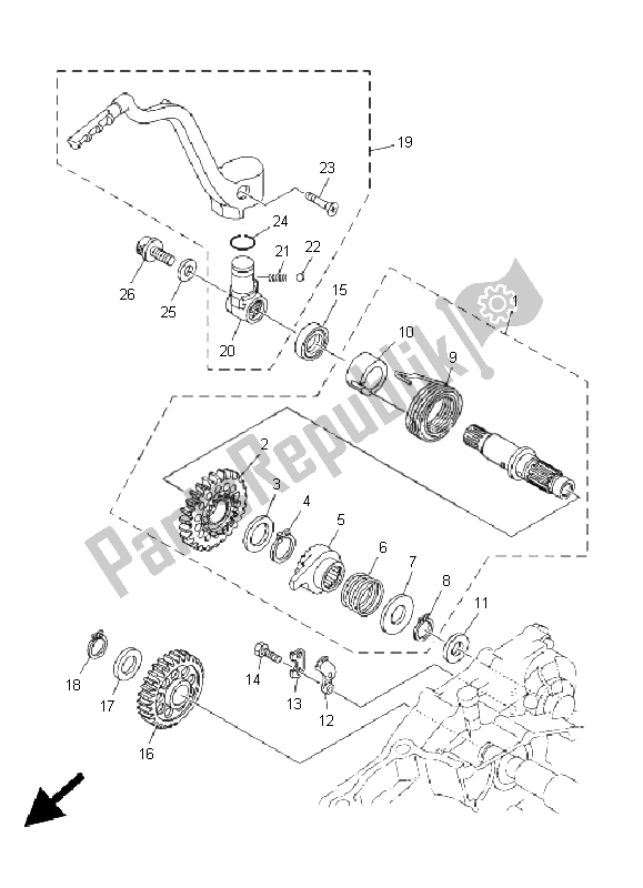 Toutes les pièces pour le Entrée du Yamaha WR 250F 2005