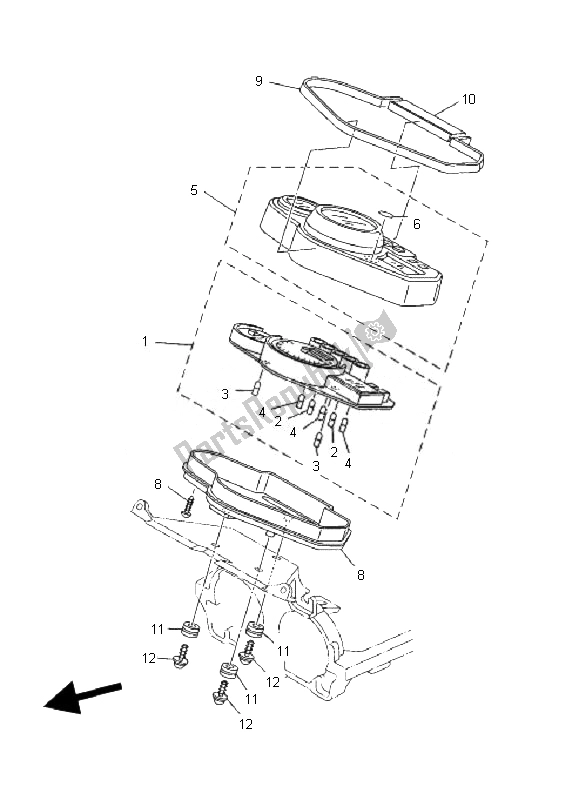 Toutes les pièces pour le Mètre du Yamaha TDM 900 2007