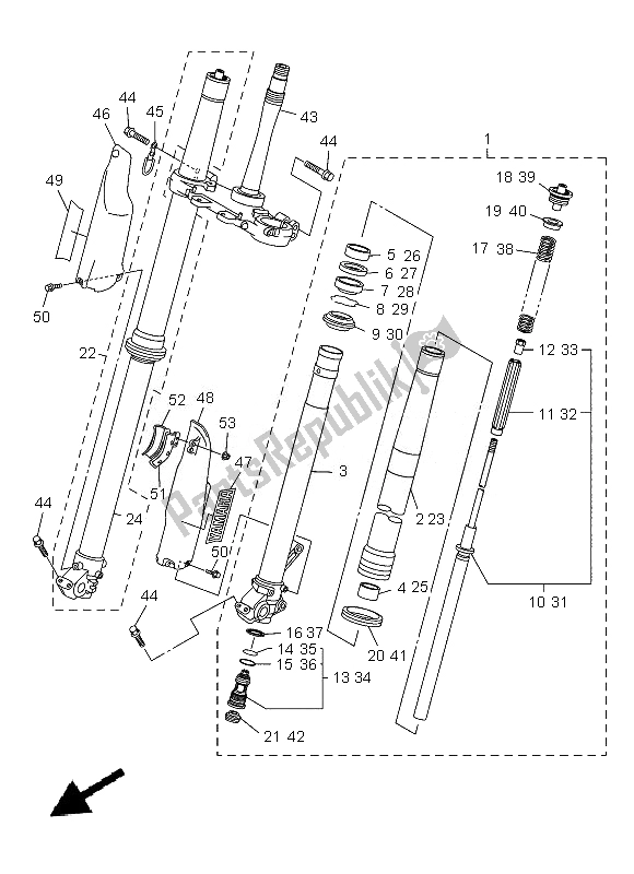 Tutte le parti per il Forcella Anteriore del Yamaha WR 250F 2013