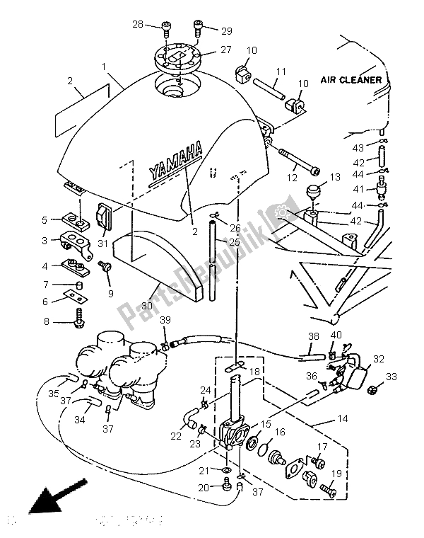 Toutes les pièces pour le Réservoir D'essence du Yamaha TRX 850 1996