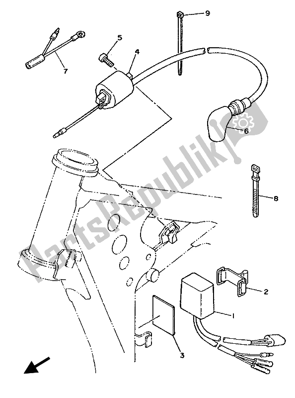 Toutes les pièces pour le électrique 1 du Yamaha YZ 250 LC 1992