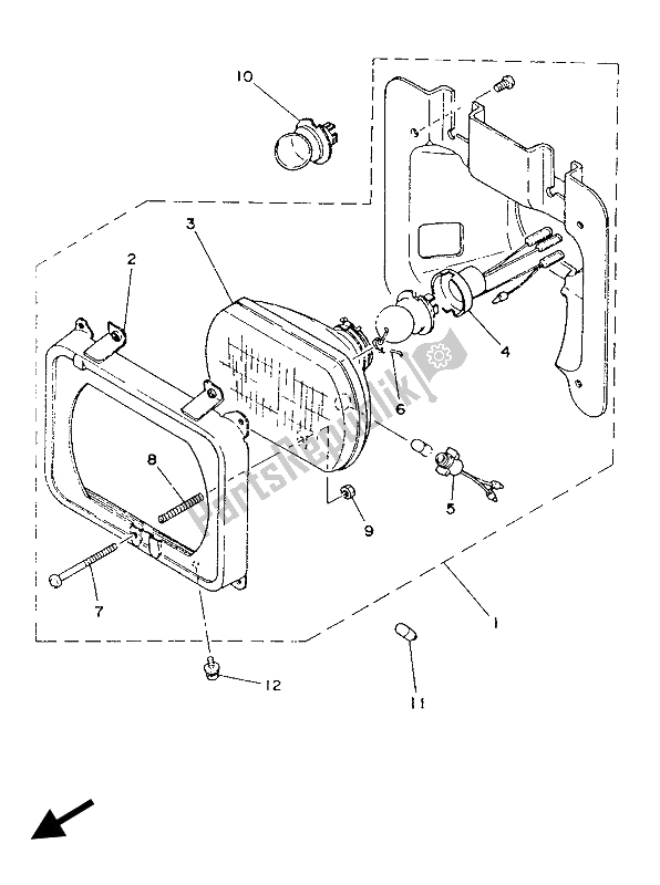 Wszystkie części do Reflektor Yamaha IT 200 1986