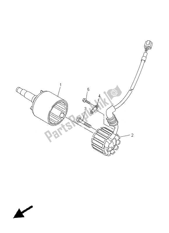 All parts for the Generator of the Yamaha FZ8 S 800 2014