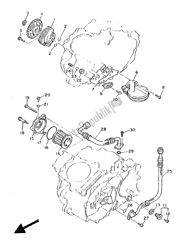 Todas las partes para Bomba De Aceite de Yamaha SRX 600 1986