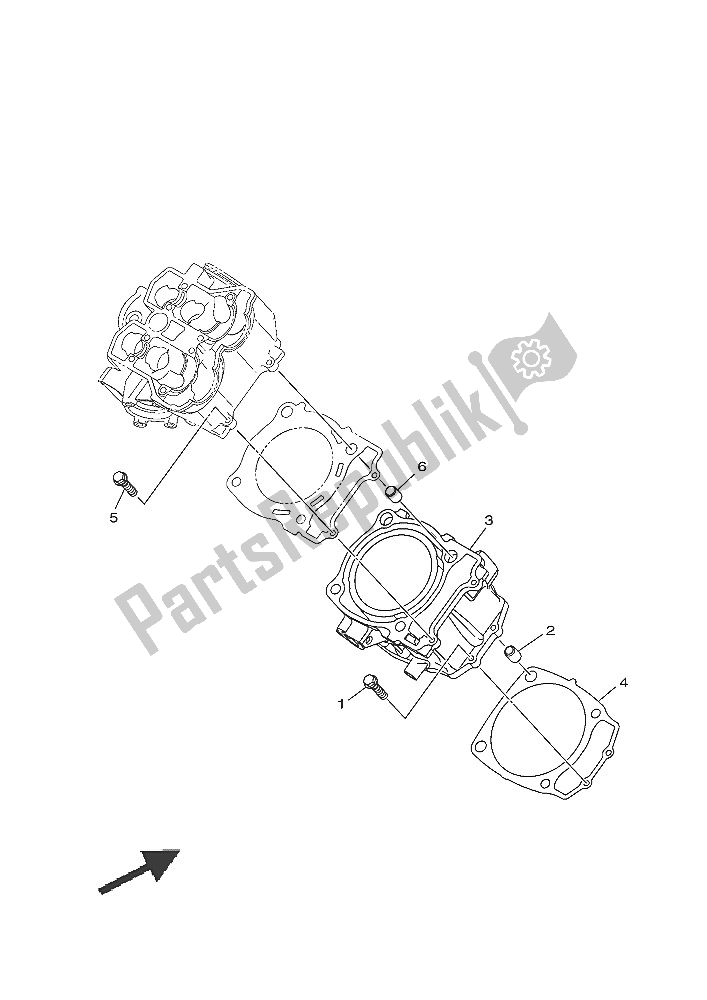 Tutte le parti per il Cilindro del Yamaha YXE 700E Yamaha Black 2016