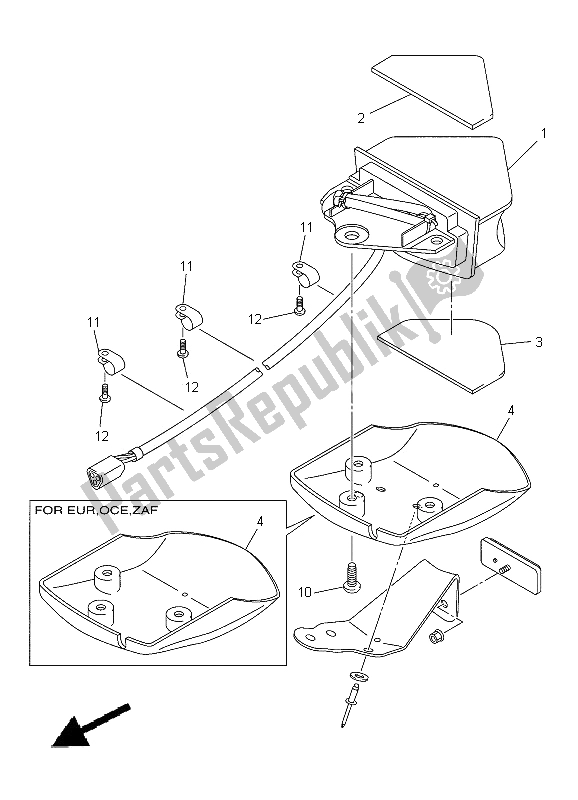 Todas las partes para Luz De La Cola de Yamaha WR 250F 2012