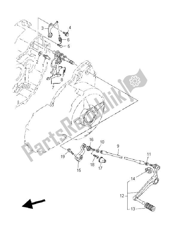 Todas las partes para Eje De Cambio de Yamaha MT 01 5 YU4 1670 2006