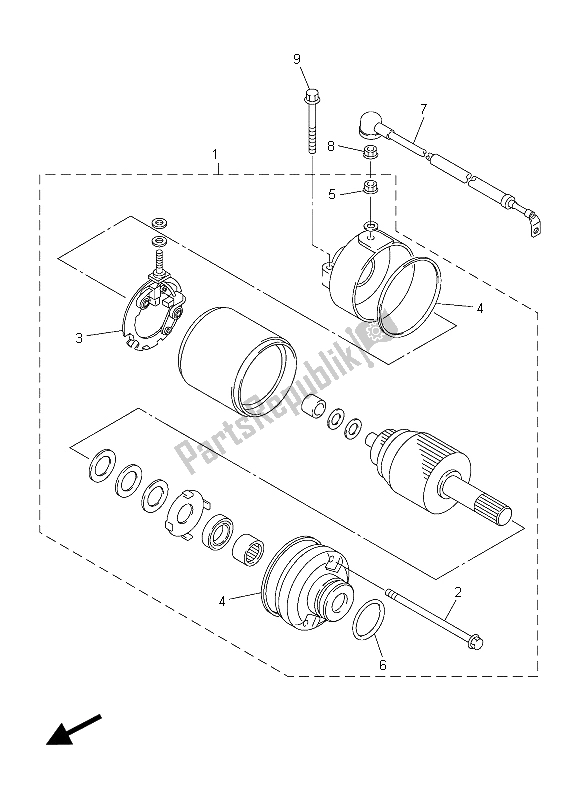 Alle onderdelen voor de Start De Motor van de Yamaha XJ6 NA 600 2015