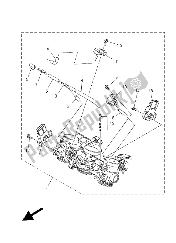 Todas as partes de Ingestão do Yamaha MT 09 900 2014