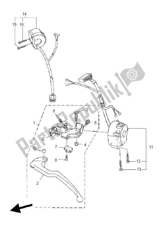 Tutte le parti per il Impugnatura Interruttore E Leva del Yamaha FZ1 S Fazer 1000 2007