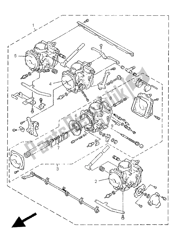 Toutes les pièces pour le Moteur Alternatif (ch, Aut) du Yamaha XJ 600N 1996