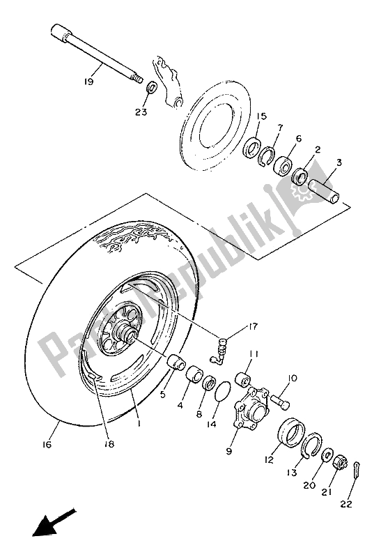 Todas las partes para Rueda Trasera de Yamaha V MAX 12 1200 1993