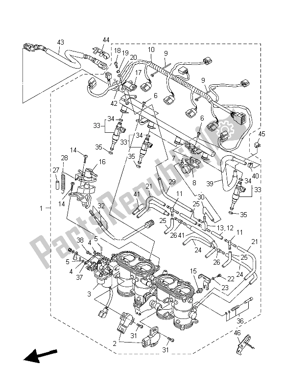 Toutes les pièces pour le Admission 2 du Yamaha YZF R1 1000 2006