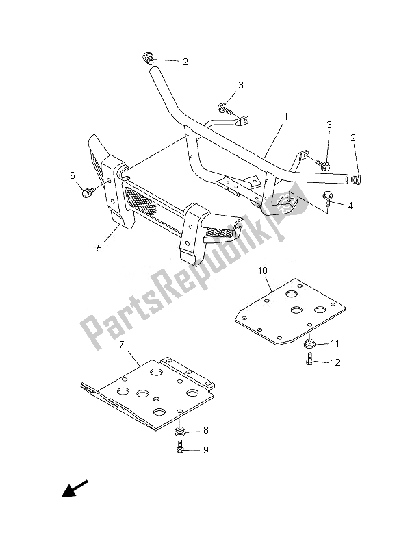 All parts for the Guard of the Yamaha YXR 700 FD 2013