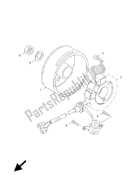 All parts for the Generator of the Yamaha XF 50 4T Giggle 2009