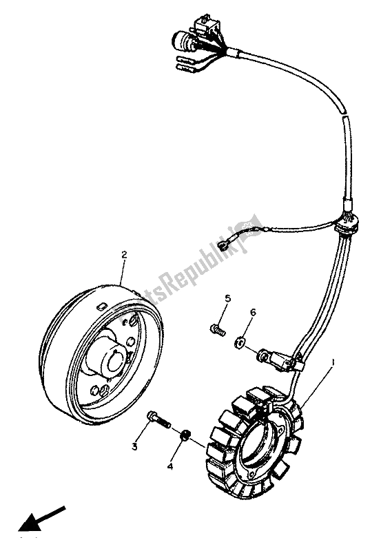 Tutte le parti per il Generatore del Yamaha XT 600K 1991