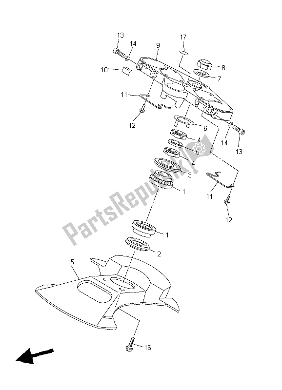 Todas las partes para Direccion de Yamaha FJR 1300 2004