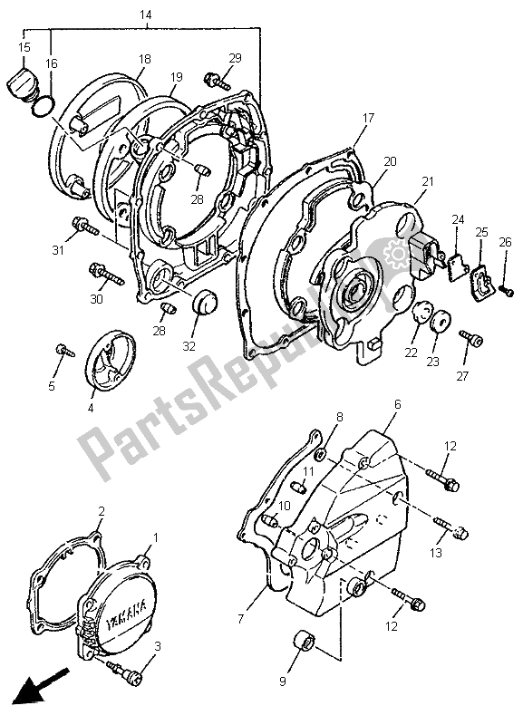Todas las partes para Tapa Del Cárter 1 de Yamaha XJR 1200 SP 1997