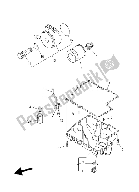 Wszystkie części do ? Rodek Do Czyszczenia Oleju Yamaha YZF R1 1000 2007