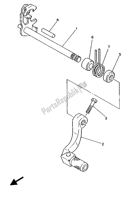 Toutes les pièces pour le Shifter du Yamaha YZ 250 1989