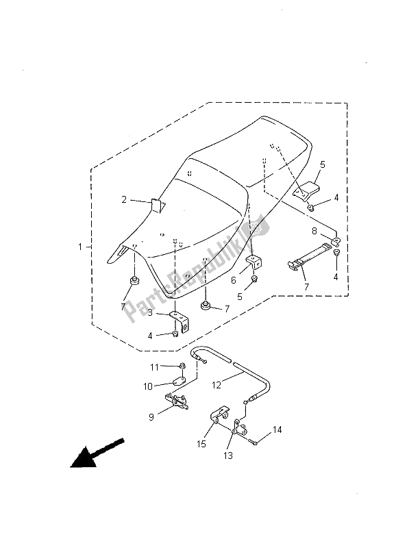 Toutes les pièces pour le Siège du Yamaha FZS 600 2000