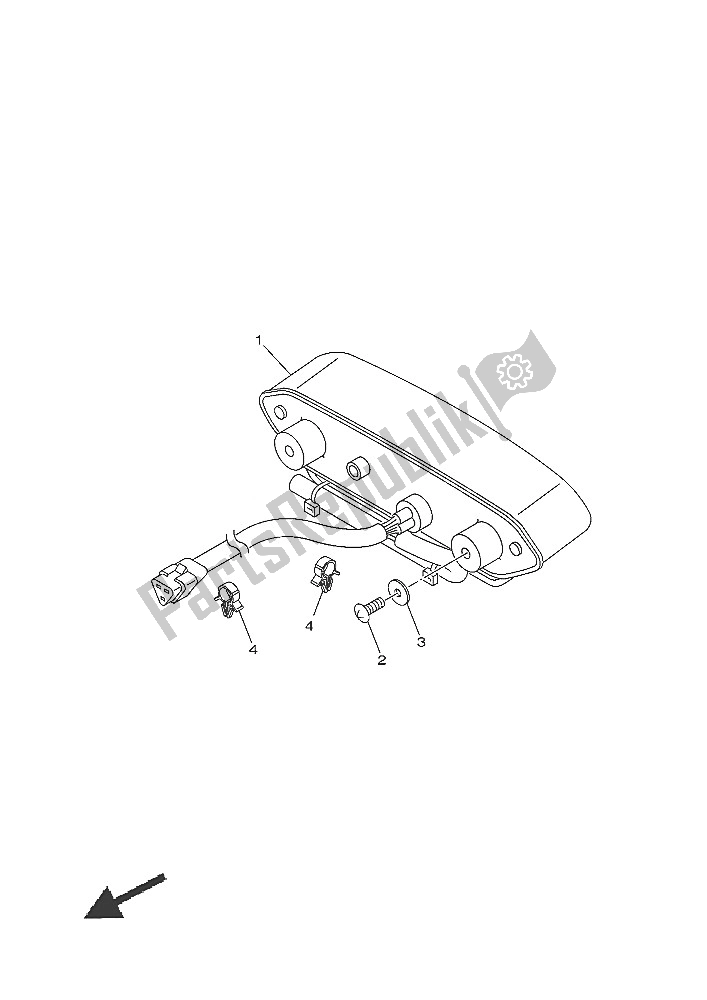 Todas las partes para Luz De La Cola de Yamaha YFM 700 FWA Grizzly 4X4 2016