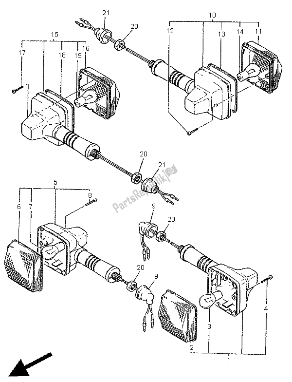 Wszystkie części do ? Wiat? O Migacza Yamaha XT 600E 1998