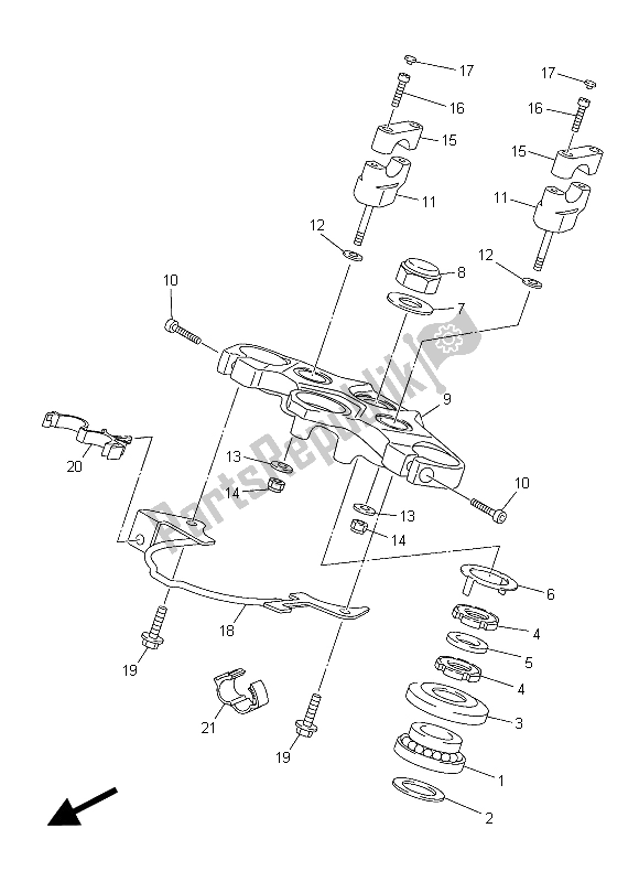 Wszystkie części do Sterowniczy Yamaha XJ6F 600 2015