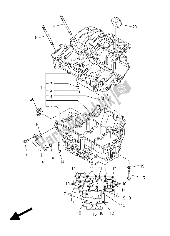 Wszystkie części do Korbowód Yamaha FZ8 SA 800 2012