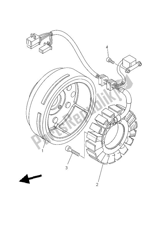 Todas as partes de Gerador do Yamaha XVS 1100 Dragstar 2002