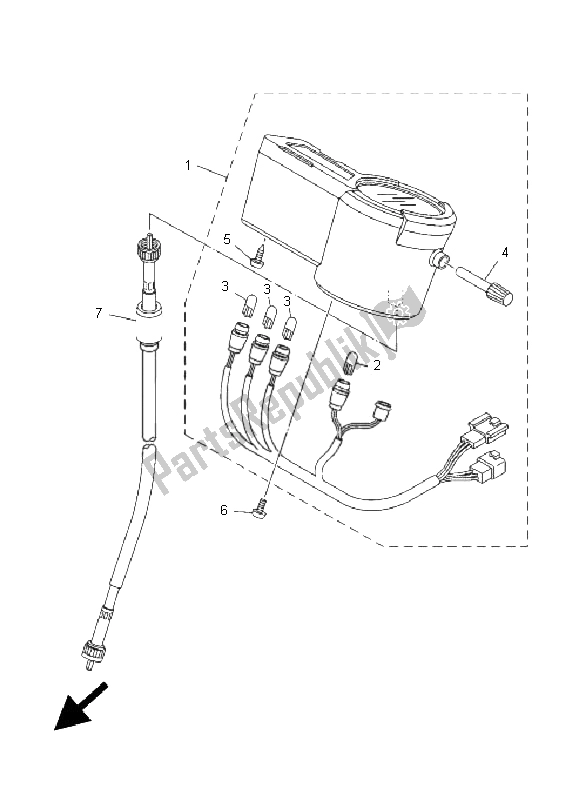 All parts for the Meter of the Yamaha XG 250 Tricker 2005