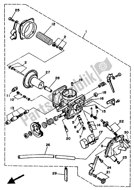 Wszystkie części do Ga? Nik Yamaha XV 250 Virago 1992