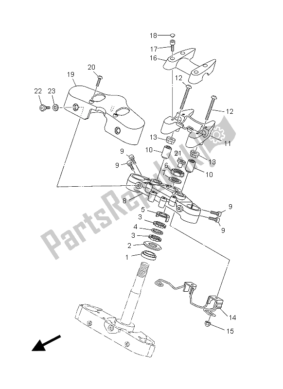 Tutte le parti per il Timone del Yamaha XV 1900A 2012