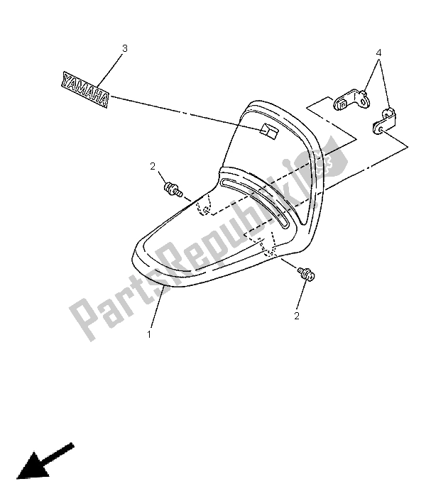 Todas as partes de Pára-lama Dianteiro do Yamaha PW 50 1997