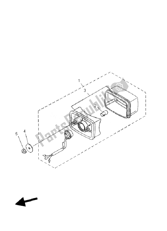 Todas las partes para Luz De La Cola de Yamaha YFM 350 Grizzly 2X4 2007