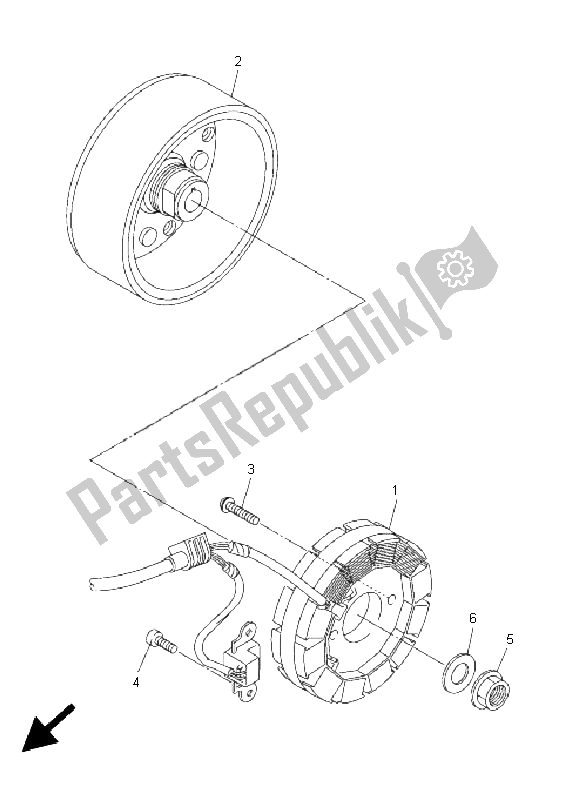 Todas las partes para Generador de Yamaha WR 450F 2005