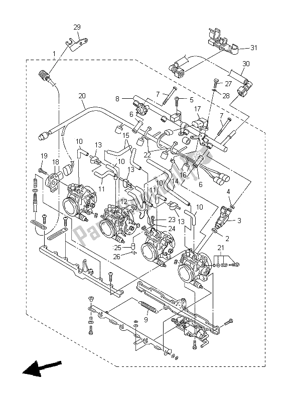 Tutte le parti per il Immissione 2 del Yamaha FJR 1300A 2004