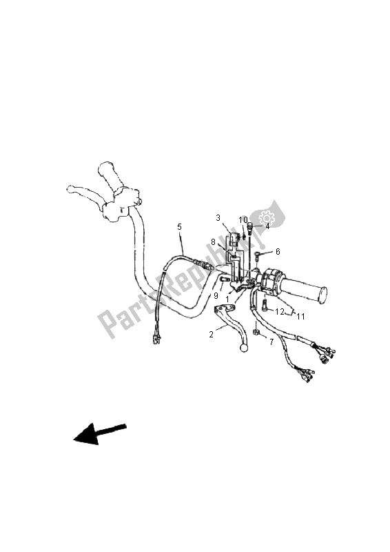 Tutte le parti per il Impugnatura Interruttore E Leva del Yamaha YFM 125 Breeze 2001