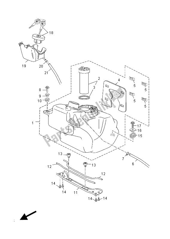 Wszystkie części do Zbiornik Paliwa Yamaha YP 125 RA X MAX Business 2012