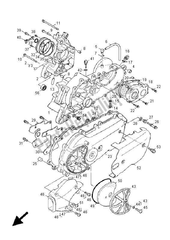 Tutte le parti per il Carter del Yamaha XC 125 Cygnus X 2007