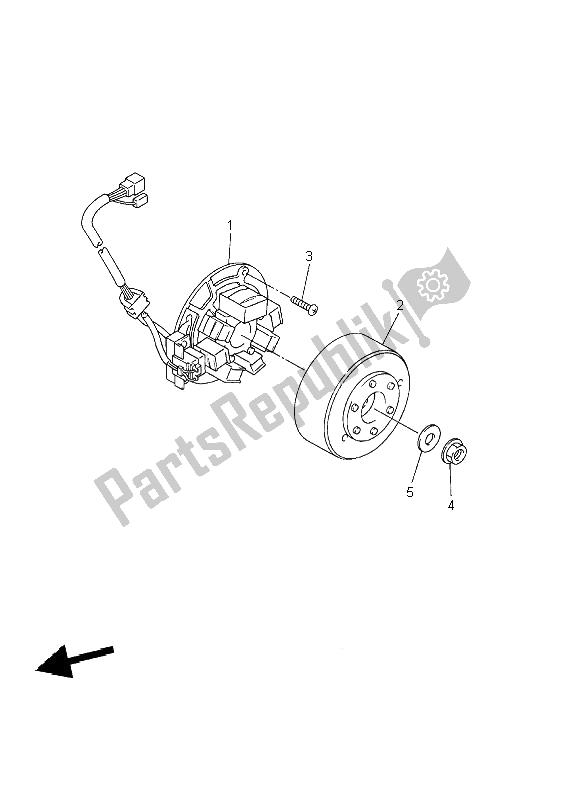 Toutes les pièces pour le Générateur du Yamaha WR 250F 2002