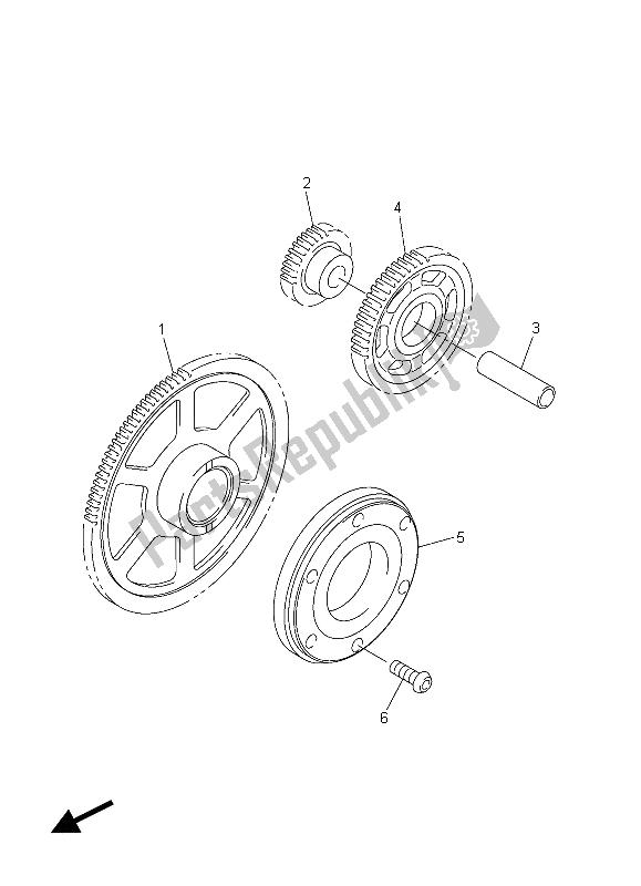 All parts for the Starter of the Yamaha FJR 1300 AE 2015