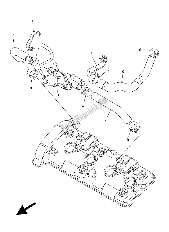 Alle onderdelen voor de Lucht Inductie Systeem van de Yamaha FZ8 N 800 2014
