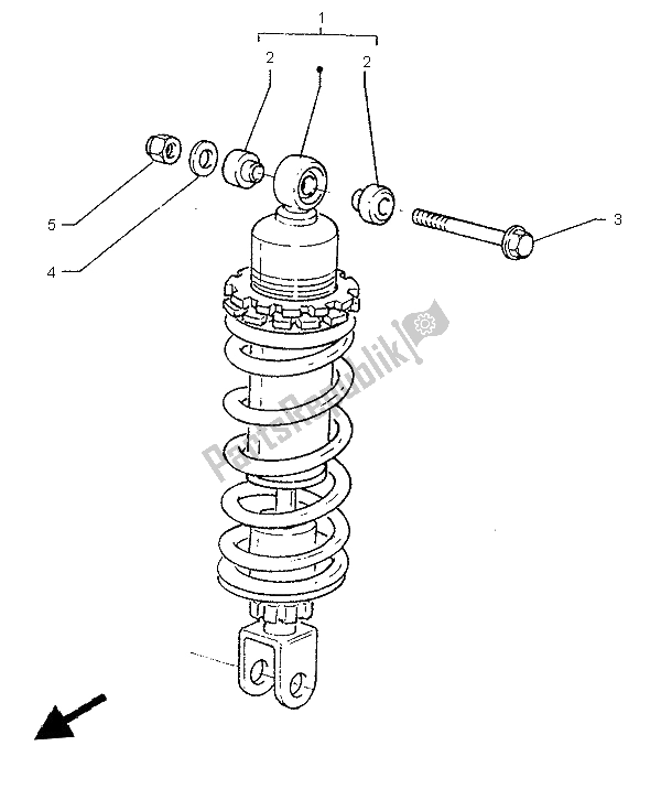 Tutte le parti per il Sospensione Posteriore del Yamaha SZR 660 1997