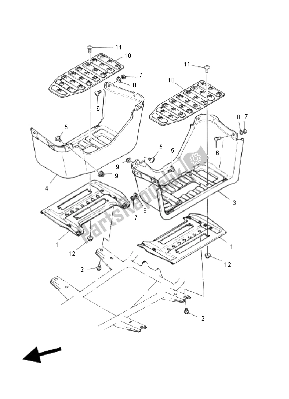 Toutes les pièces pour le Support Et Repose-pieds du Yamaha YFM 125 Breeze 2002