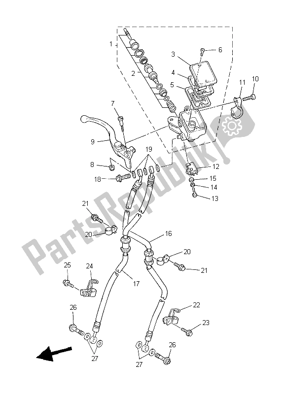 Toutes les pièces pour le Maître-cylindre Avant du Yamaha XJR 1300 2006