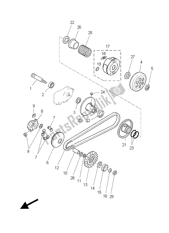 Tutte le parti per il Frizione del Yamaha NS 50 2015