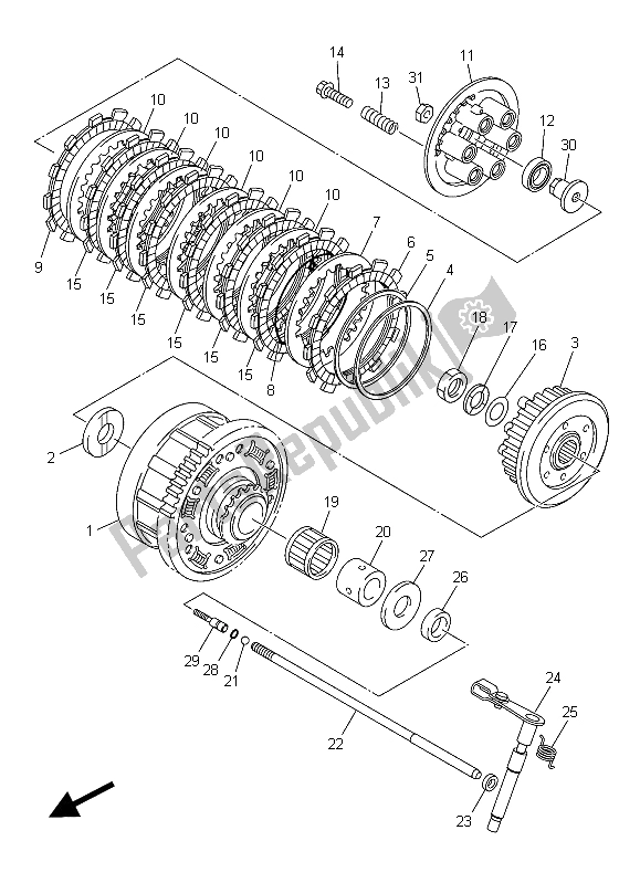 Tutte le parti per il Frizione del Yamaha XJ6S 600 2015