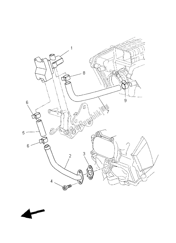 Tutte le parti per il Sistema Di Induzione Dell'aria del Yamaha XT 660Z Tenere 2009